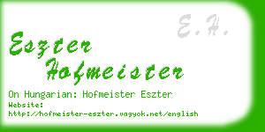 eszter hofmeister business card